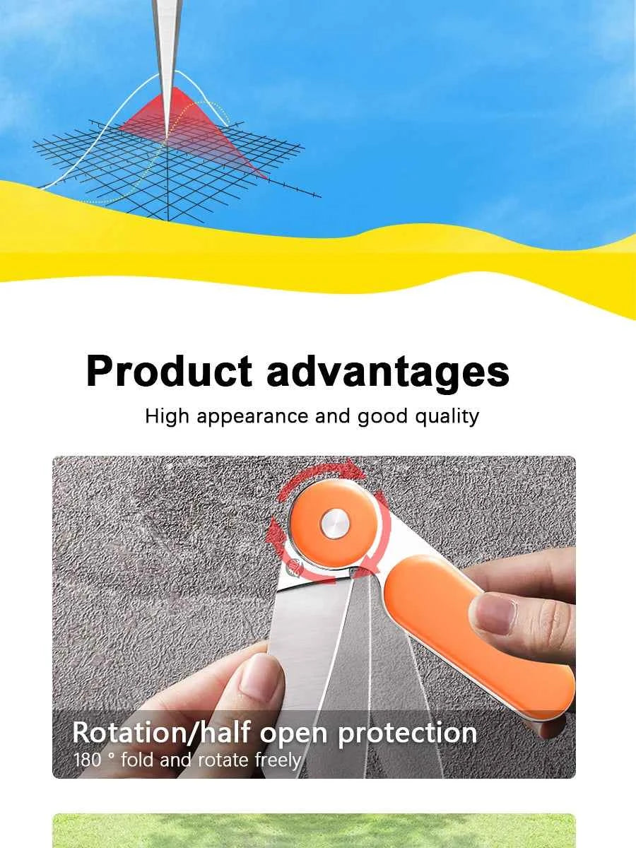 YingQu CP58 Folding Knife Stainless Steel Knife Food Grade ABS Handle Outdoor Camping Pocketknives Fruit Cutting Hand Tools