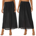 Womens Petticoat Skirt Solid Half Slip Underskirt Summer Elastic Waist Inner Lining Midi Skirt Long Underskirt for Party Dress