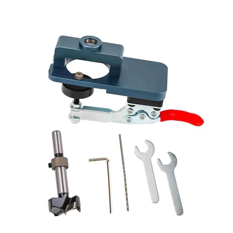 Woodworking Upgrade 35mm Concealed Hinge Jig Kit Hinge Boring Jig Drilling Guide Locator for Face Frame Cabinet Cupboard Tools