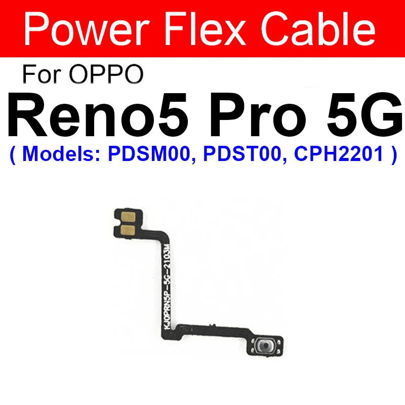 OPPO Power Volume Flex Cable - Durable Replacement for Reno 5, 6, Pro Plus, 6 Lite, 4G & 5G