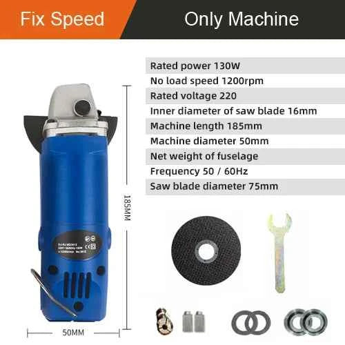 Brand Name Mini Electric Angle Grinder - Versatile 110V/220V, 6 Speed Settings for Precision Cutting, Polishing & Grinding