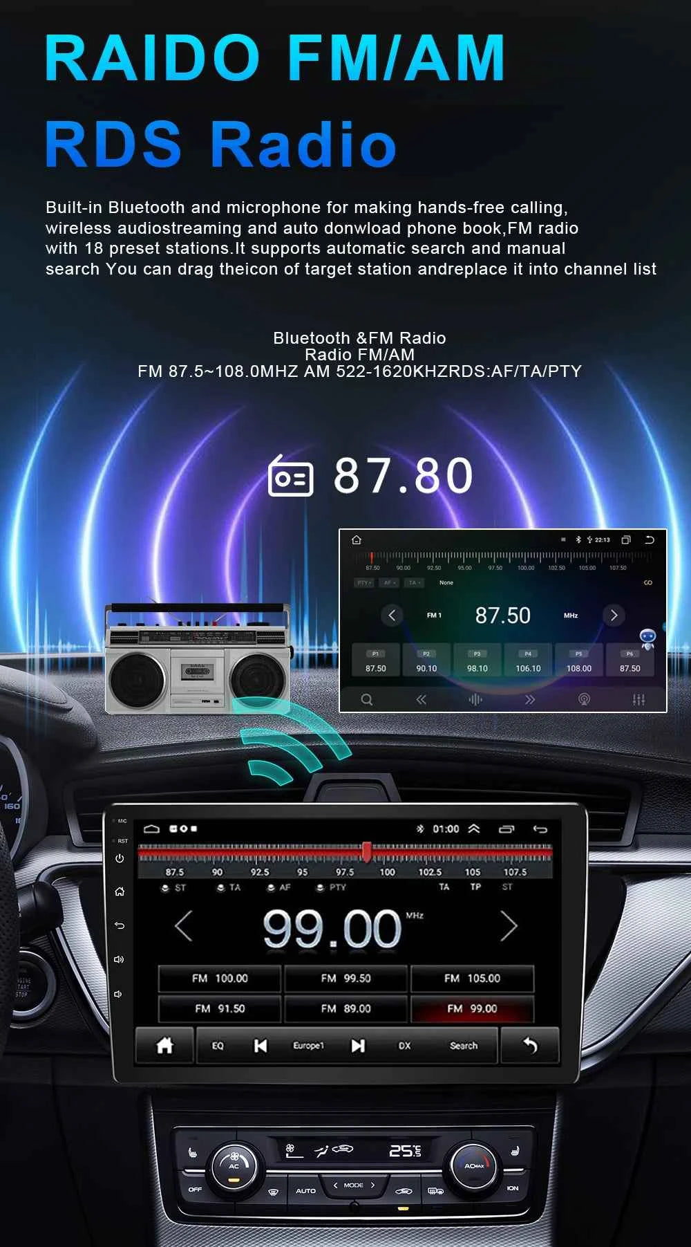 For Ford Mustang V S-197 2009 - 2014 5G WIFI Car screen Android Auto Radio Carplay Navigation Multimedia Stereo Player 8Core DVD