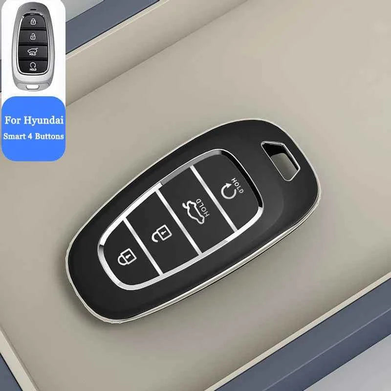 Tpu Car Key Case for Hyundai Tucson Sonata Solaris Hybrid Nexo NX4 Santafe DN8 Key Cover Holder Protector Shell Car Accessories