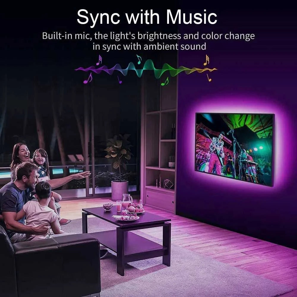 Led Lights For Bedroom Bluetooth Wifi App Remote Control Rgb Led Light Strip 5050 Rgb Usb 5V Led Tape Tv Backlight Room Lighting The jack market .AU The jack market .AU Home $ 52 136:9131324113#WIFI W 44 KEY;380:200746124#4M