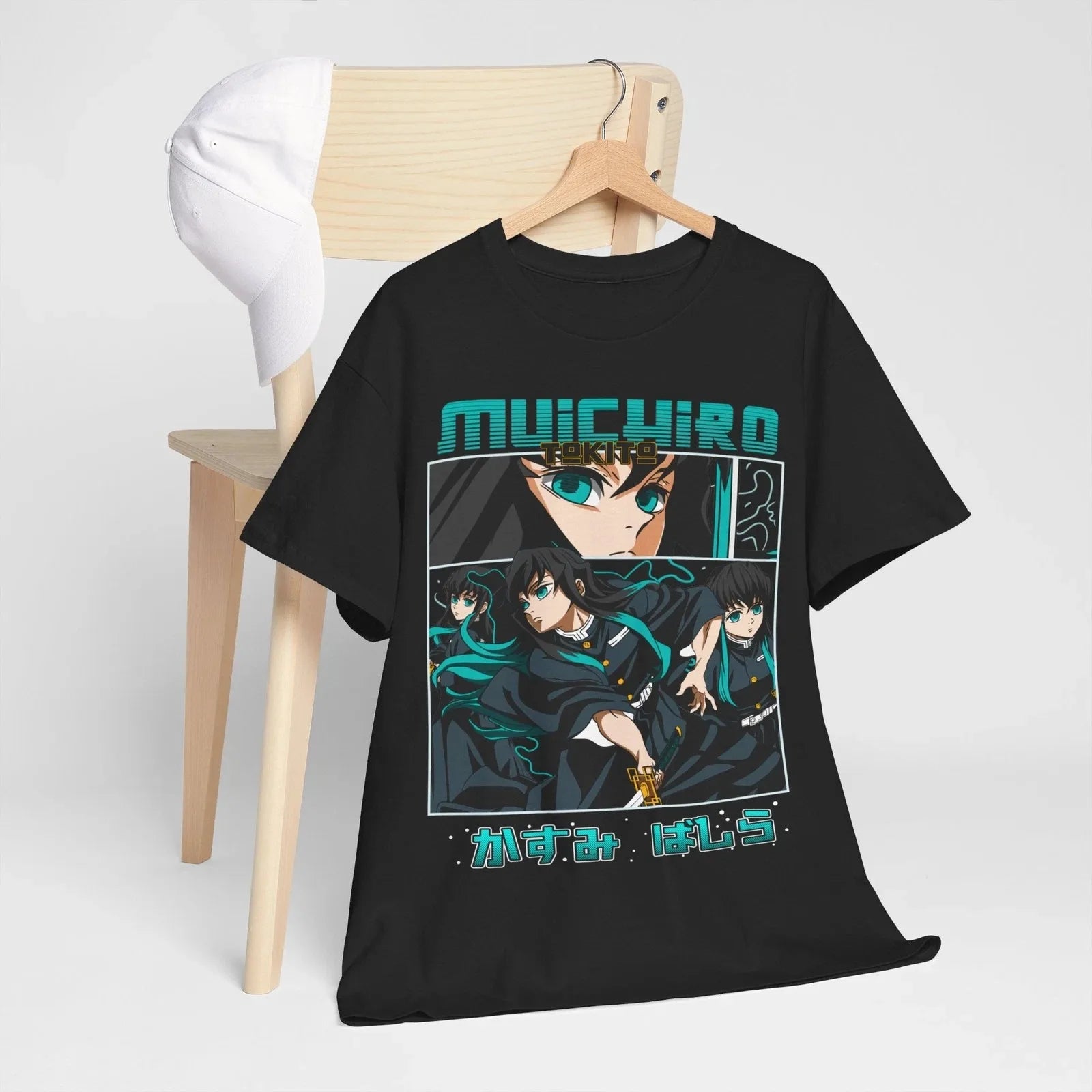 2026 Summer Demon Slayer Anime Muichiro Tokito Printed Loose Short-sleeved Pure Cotton Children's T-shirt Unisex Casual Loose