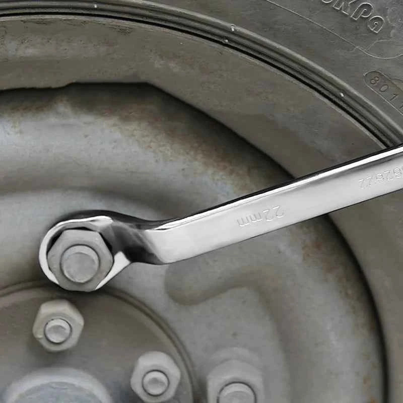 Multifunctional Double-ended Offset Ring Spanner - Heat Treated Hardened Box End Wrench for Auto Repair