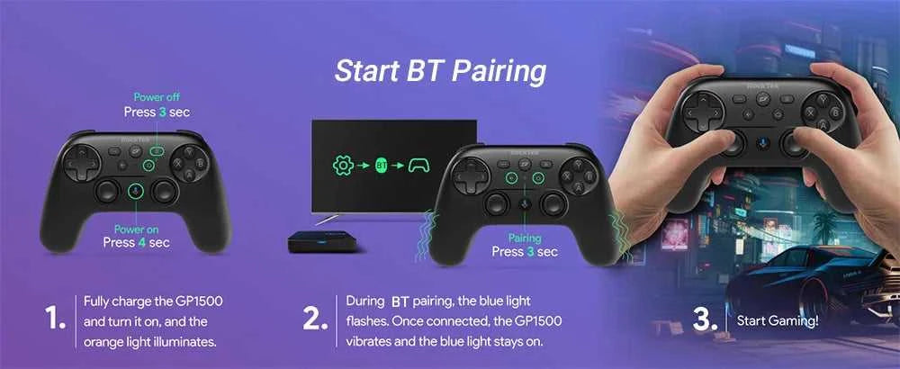 RockTek GP1500 Bluetooth and Wired Dual Mode Gamepad The jack market .AU The jack market .AU Accessories Electronics $ 107 14:94;200007763:201336100