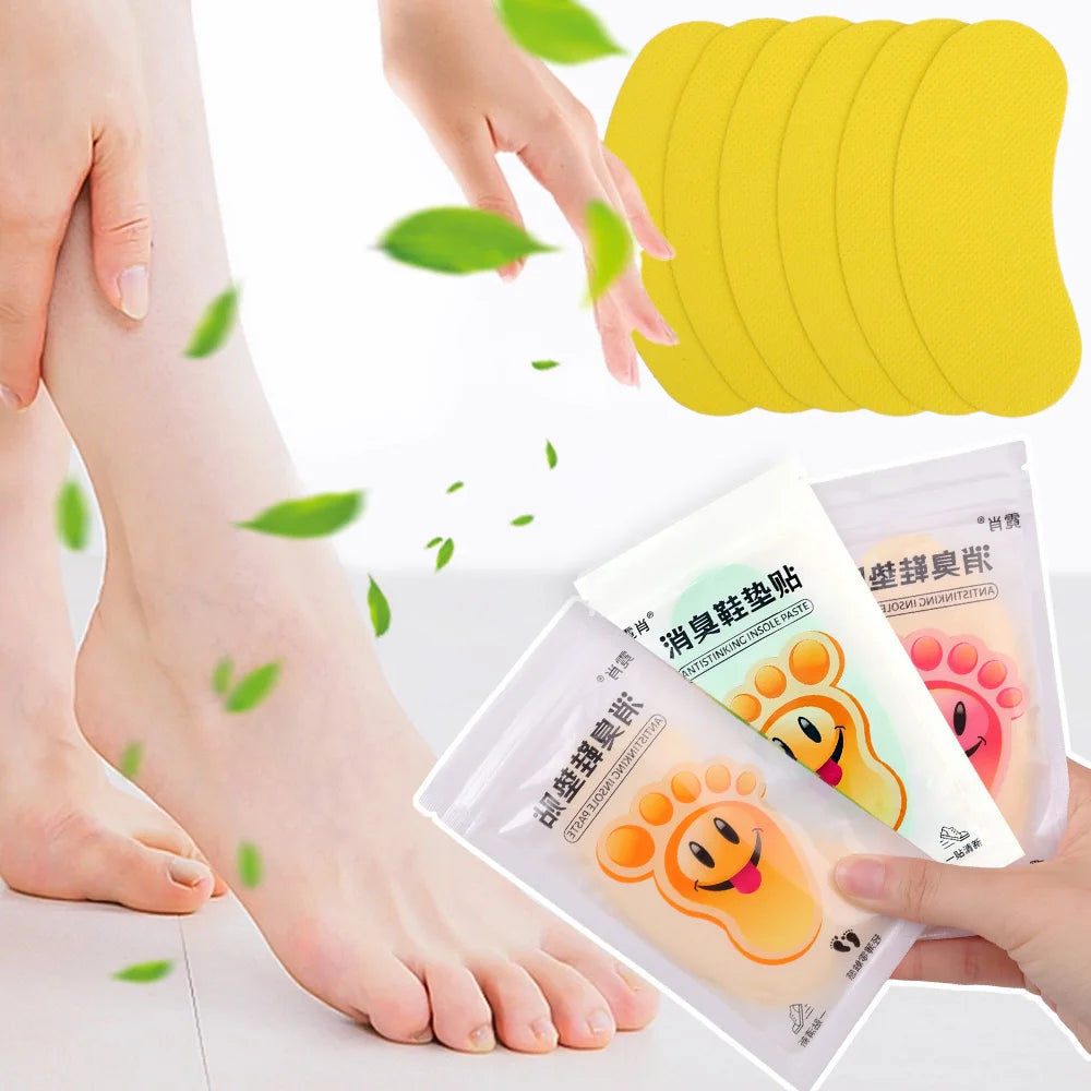 12/120Pcs Shoes Deodorant Sticker Deodorant Foot Odor Sneaker Smell Fresh Fruity Aroma Insole Sterilization Sticker Wholesale
