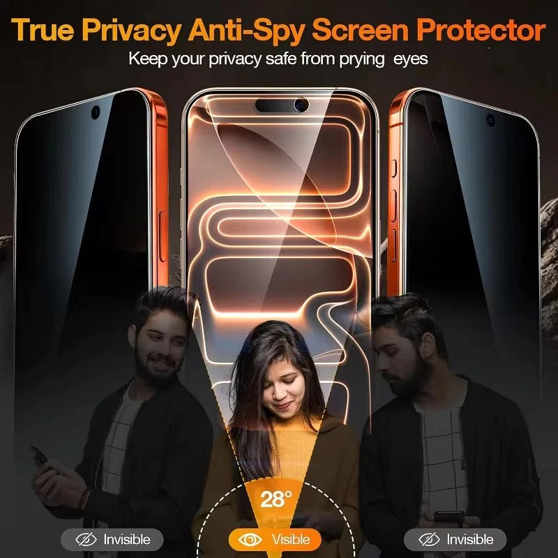 Oleophobic Dust Free Easy Installation Privacy Screen Protector For iPhone 17 Pro Max Air 11 12 13 14 15 16 PRO XR XS MAX Glass