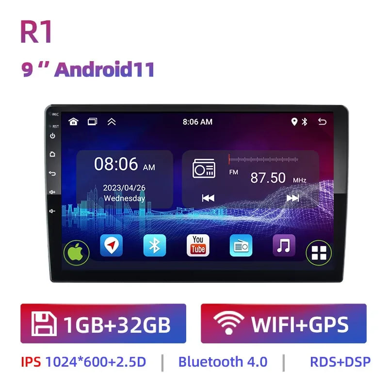 Ruancheng 2 Din Android 7 9 10 Inch Car Multimedia Video Player Universal Stereo Radio GPS for Volkswagen Nissan Hyundai Toyota