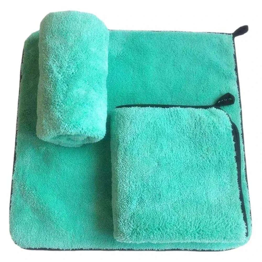 Portable 1200GSM Super Soft Premium Microfiber Drying Cltoth Ultra Absorbancy Aqua Deluxe Car Wash Towel 40x40cm