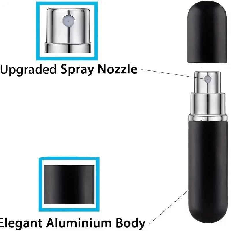 5ml Perfume Spray Bottle Portable Refillable Bottle Empty Cosmetic Container Aluminum Perfume Atomizer for Travel