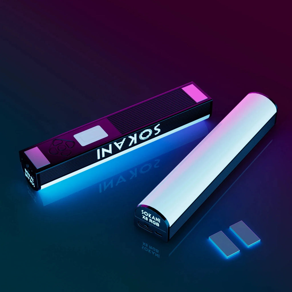 Sokani X25 X8 X15 Handheld RGB Colorful Stick Light LED Light Wand CRI 95+ 2800K-10000K 3000mAh APP Control For YouTube Tiktok