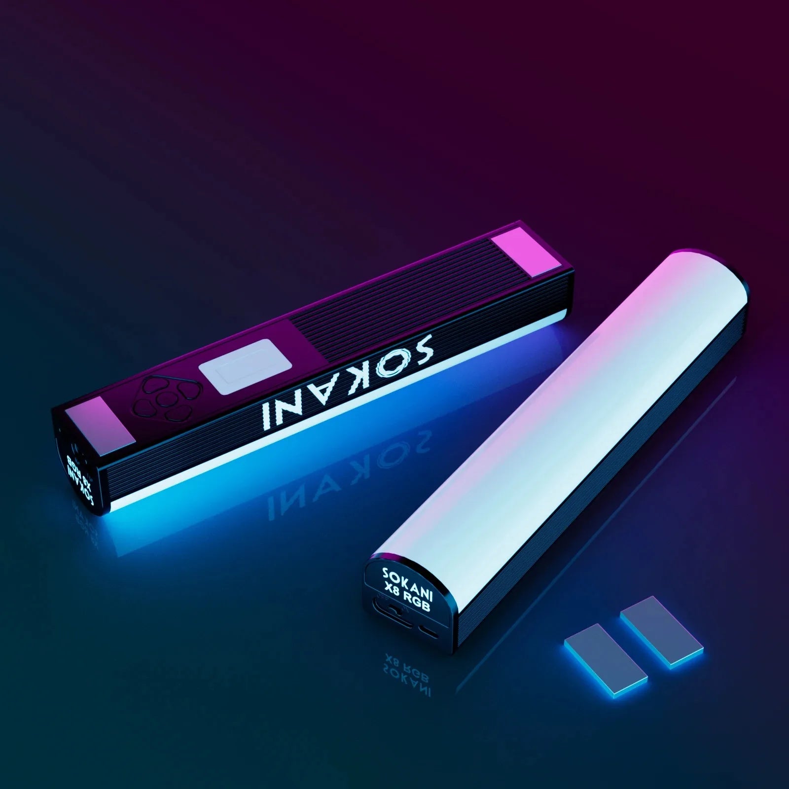 Sokani X25 X8 X15 Handheld RGB Colorful Stick Light LED Light Wand CRI 95+ 2800K-10000K 3000mAh APP Control For YouTube Tiktok