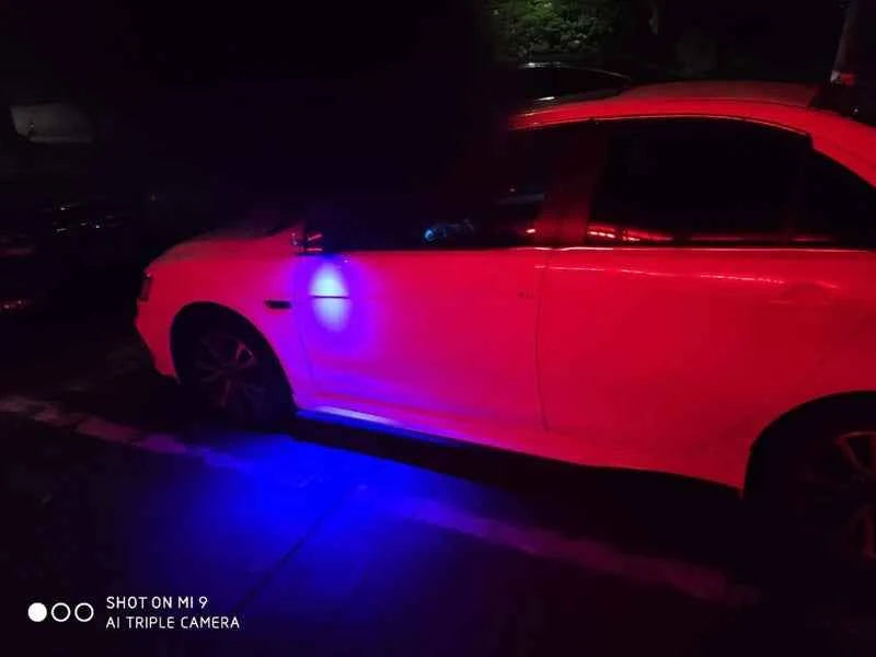 Mini size DIY Aluminum Alloy Parking Radar design led Eagle eye light for Car Side Mirror Puddle lamp Under Rearview glass light