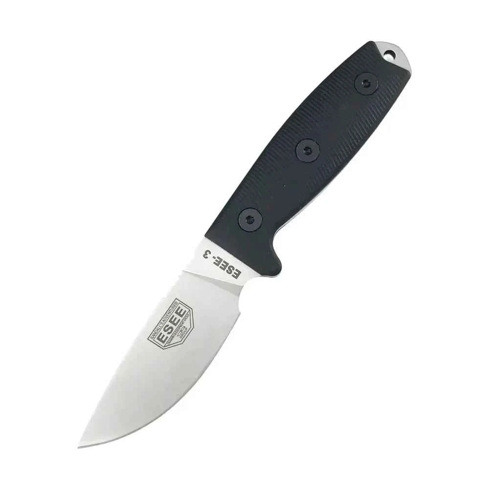 ESEE-3 Hunting Fixed Blade Knife with Sheath 9Cr18Mov Blade G10 Handle Portable Survival Outdoor Knife Cutting Tactical Knife