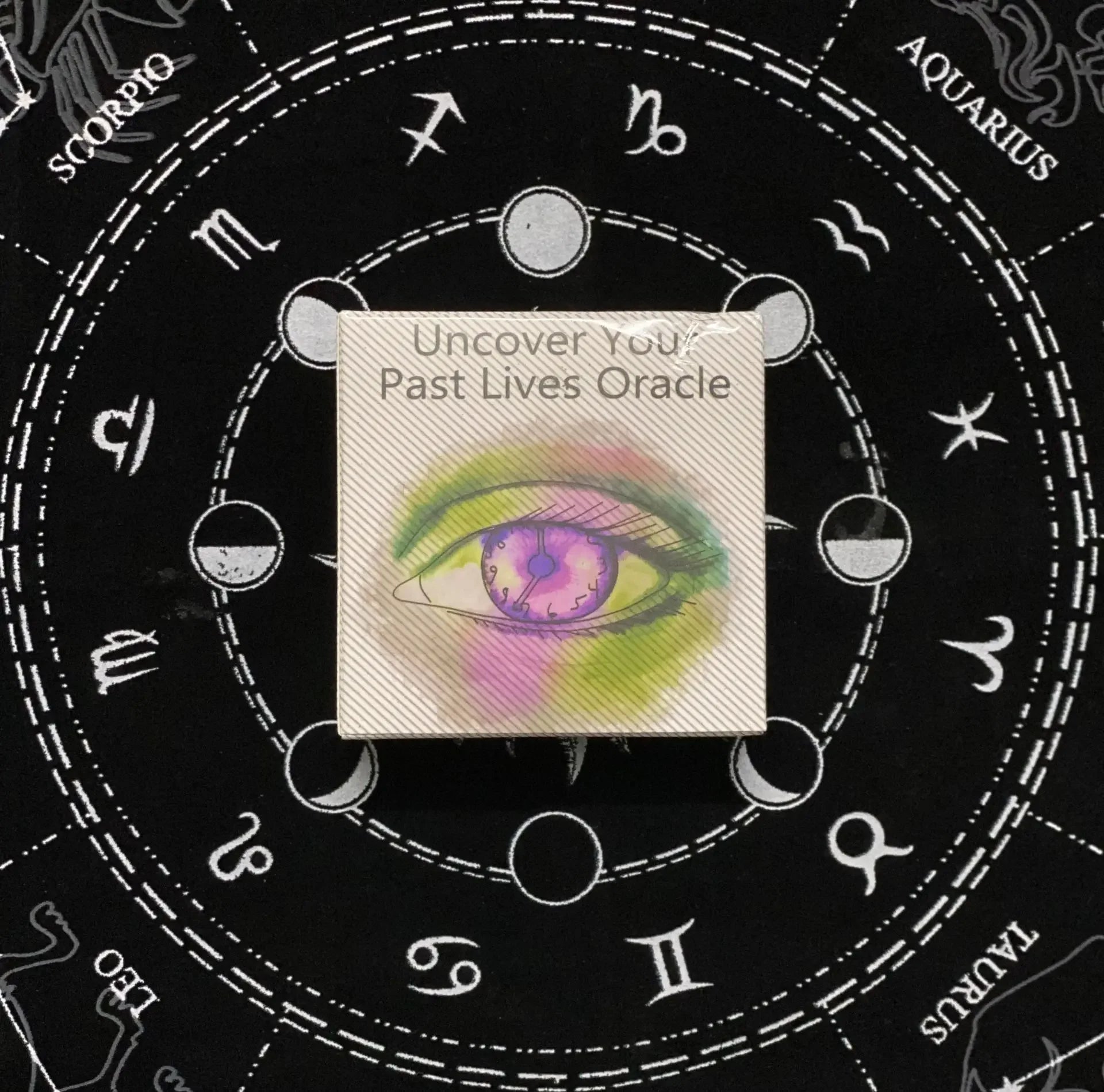 Uncover Your Past Life Oracle Deck Round Shape A 87 Tarot Cards with PDF Guide Book Divination Oracle Cards Tarot Game