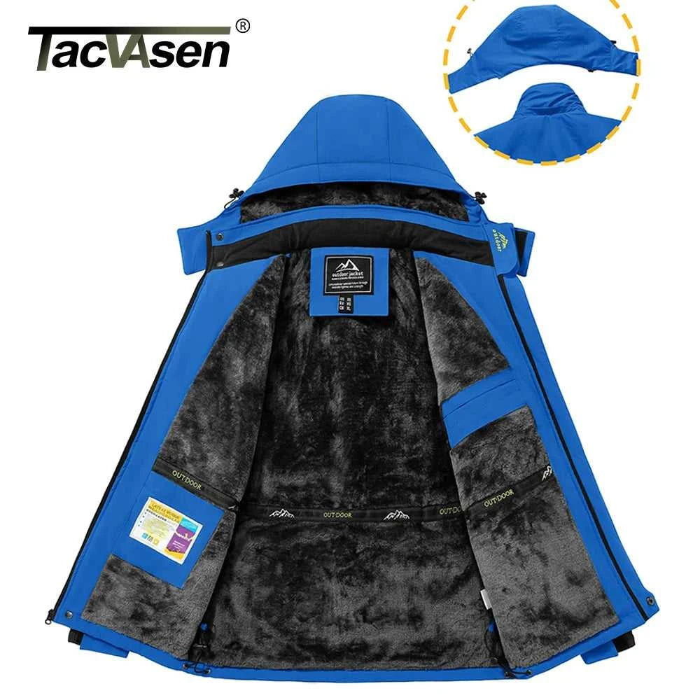 TACVASEN Men's Waterproof Ski Jacket Fleece Lining Warmth Parka Winter Snow Working Outdoors Hooded Coat Rain Shell Windbreaker The jack market .AU The jack market .AU Men Fashion $ 76 14:771#Blue;5:361385#CN 4XL (US L)