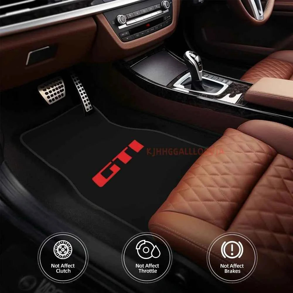 4PCS Crystal Velvet Car Floor Mats Set of Four Anti Fouling Car Mats Carpet Anti Slip Car Floor Mats