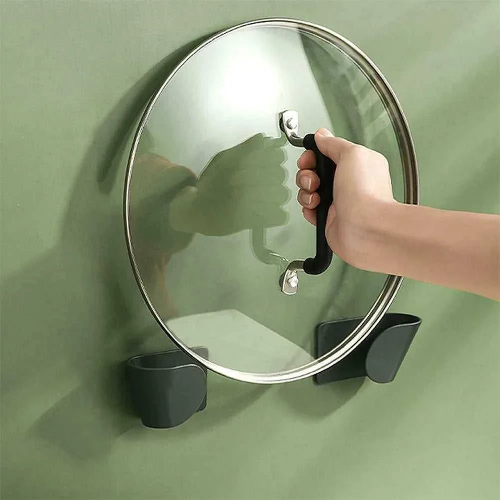 2pc/set Wall Mounted Pot Lid Holder Pot Cover Hang on The Wall for Kitchen Space Saving Kitchen Storage Shelf The jack market .AU The jack market .AU Home $ 47 14:193