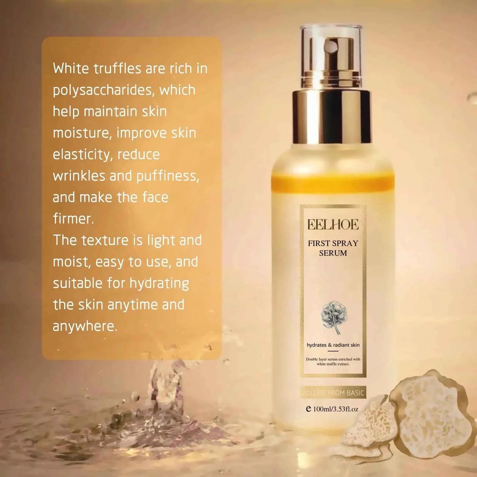 GlowSerum White Truffle Radiance Spray - Moisturizes, Brightens, Fades Dark Spots & Shrinks Pores