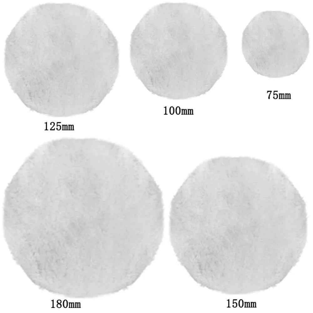 5Pcs Car Polishing Pad Wool Polishing Disc Car Body Waxing Buffing Pad Paint Care Polisher Pad Car Cleaning Tools 3/4/5/6/7 Inch