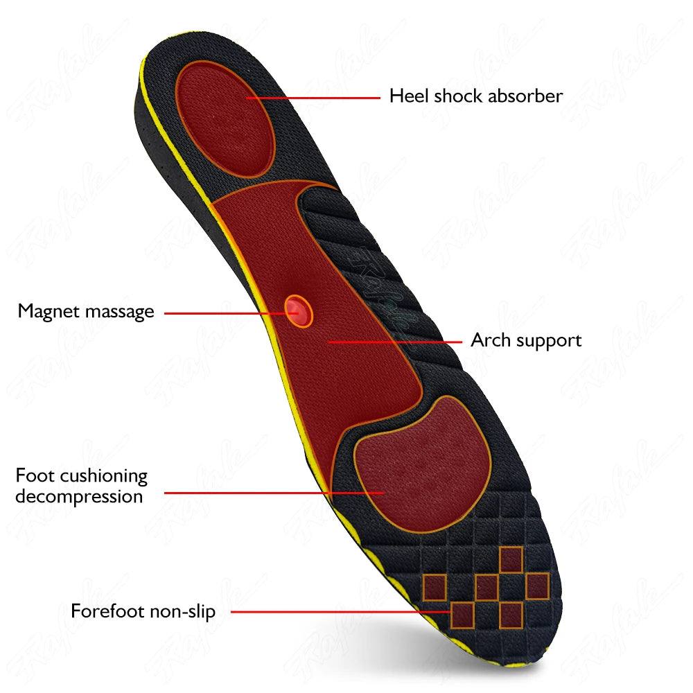 Invisible Height Increase Insole For Men Women 2/3/4/5cm Cushion Height Lift Foot Massage Magnetic Massage Shoes Insole Insert