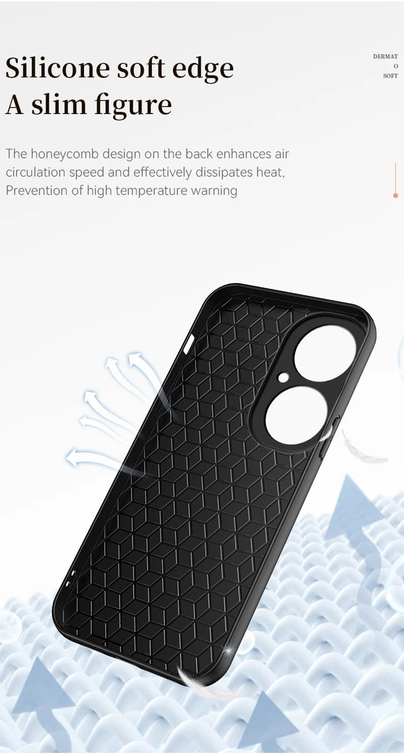 Huawei Leather Case - Soft Matte, Anti-Fingerprint, Shockproof Protection for Nova 12, 11i, 11 Pro, 10 SE, 9, 8i
