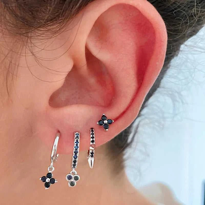 TIANDE Black Zircon Hoop Drop Earrings for Women Gold Plated Piercing Women's Dangle Earrings Set 2022 Fashion Jewelry Wholesale The jack market .AU The jack market .AU Jewellery & Chains $ 48 200001034:200025551#JQH0068-SS-5