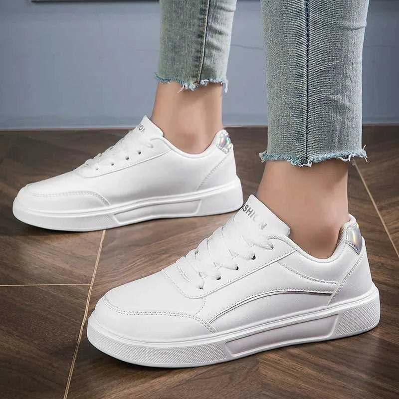 Hot Sell Women's Shoes Lightweight Casual Shoes Fashion Walking Shoes White Lace-up Sneakers Plus Size Platform Vulcanized Shoe The jack market .AU The jack market .AU Step Up Your Style: Trendy Shoes for Every Occasion! $ 73 14:193#White Silver;200000124:200000337