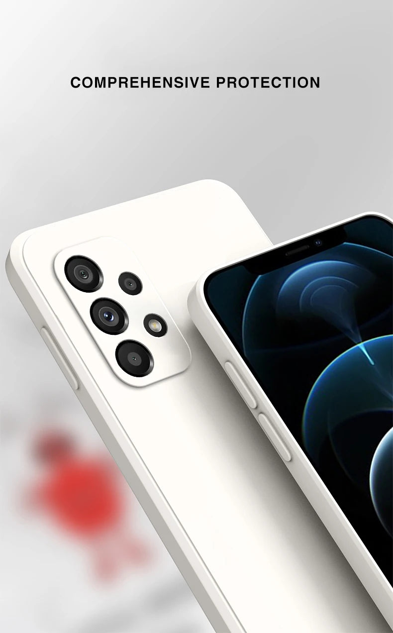 Original Silicone Case On For Samsung A13 A23 A33 A53 A73 A14 A24 A34 A54 A05 A15 A25 A35 A55 5G Cover Cases