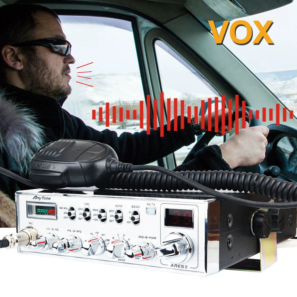 Anytone ARES II 10M SSB Walkie Talkie - 40W AM/FM/USB/LSB - Powerful CB Radio for Clear Communication