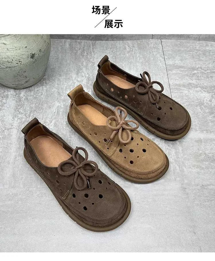 Careaymade-Summer top layer cowhide sandals,clown cute big toe shoes,hollow hole shoes,pure Handmade breathable casual shoes 34 The jack market .AU The jack market .AU Step Up Your Style: Trendy Shoes for Every Occasion! $ 112 14:29#Beige Elastic band;200000124:200000334