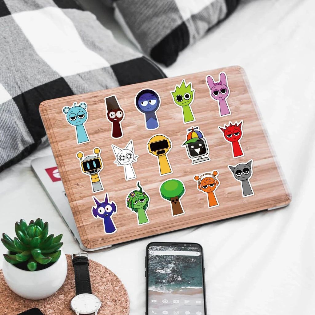 50Pcs Game  Incredibox Sprunki Stickers Music Sprunki DIY Stickers Scrapbooking Phone Luggage Skateboard Waterproof Decals