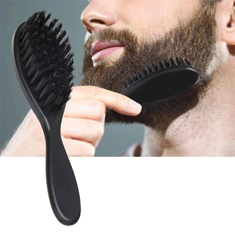 1PC Black Professional Fade Brush Barber Neck Sweeping Brush Comb Haircut Accessories Facial Cleaning Tools For Men Brushes Comb