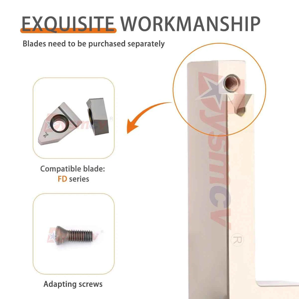 CNC Masters Premium Lathe Tool Holder | MTEHR MTEHL2525/2020/3232 | Deep Grooving & Large Cutting Precision