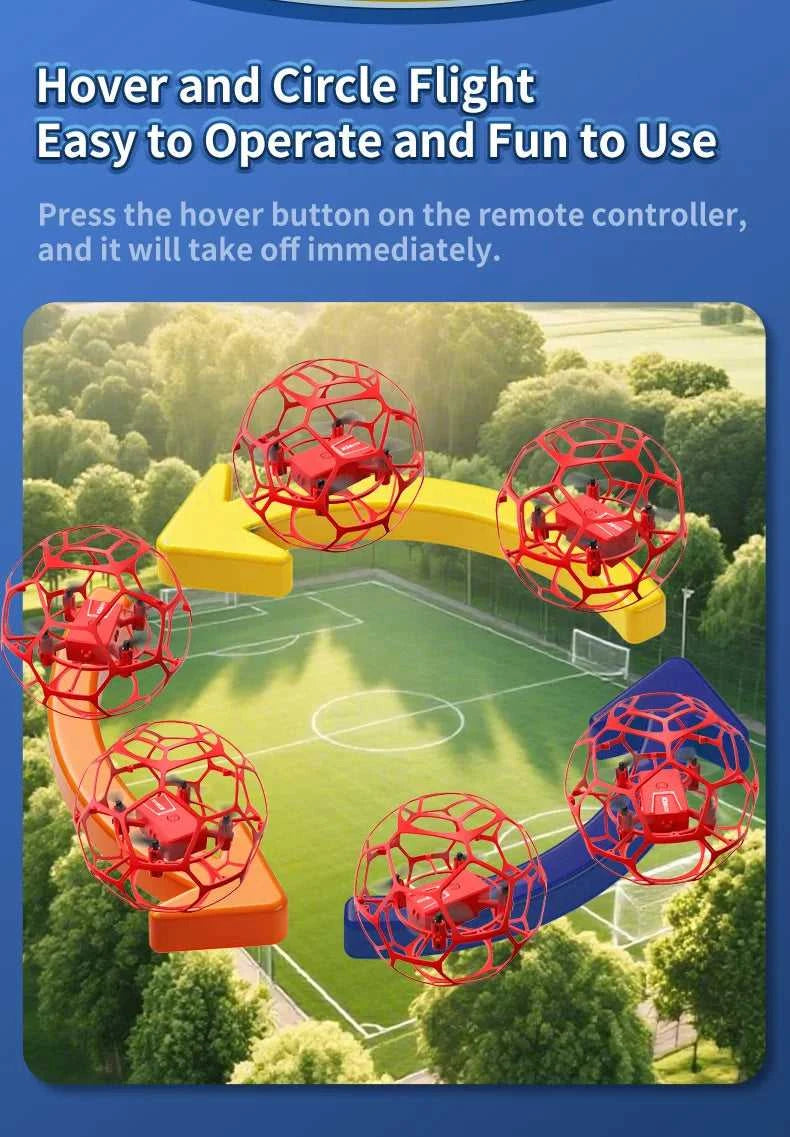 K26 2026 New Aerial Football Drone 360 ° All Inclusive Anti Fall Hand Thrown and Easy To Use Three Speed Variable Speed The jack market .AU The jack market .AU Drones $ 72 14:10#K26-Red