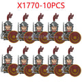 MOC Military Soldier Movie Character Building Blocks Accessories Medieval Castle Knight Helmet Shield Mini Brick Gift Toy E008