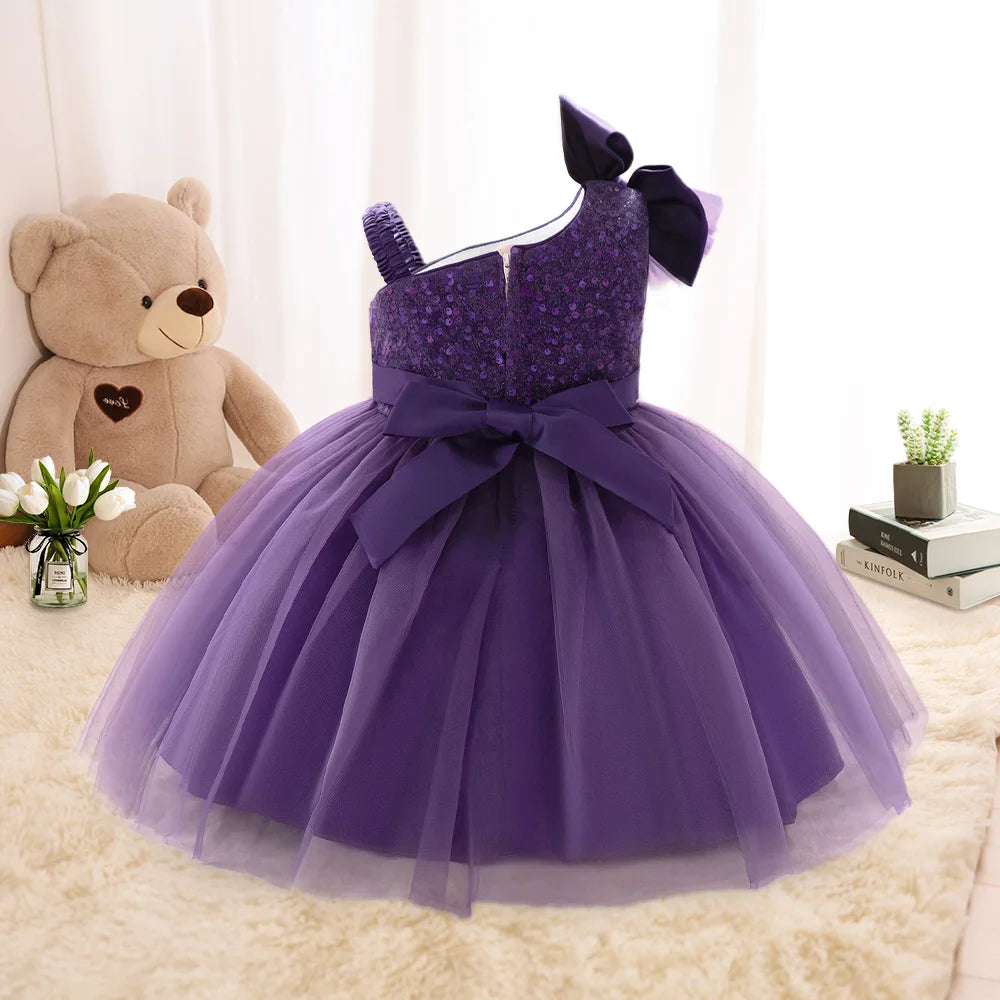 Toddler Tulle Party Baby Girl Dress Fashion 1st Birthday Wedding Prom Dresses Girls Clothes Infant Bow Evening Christmas Costume