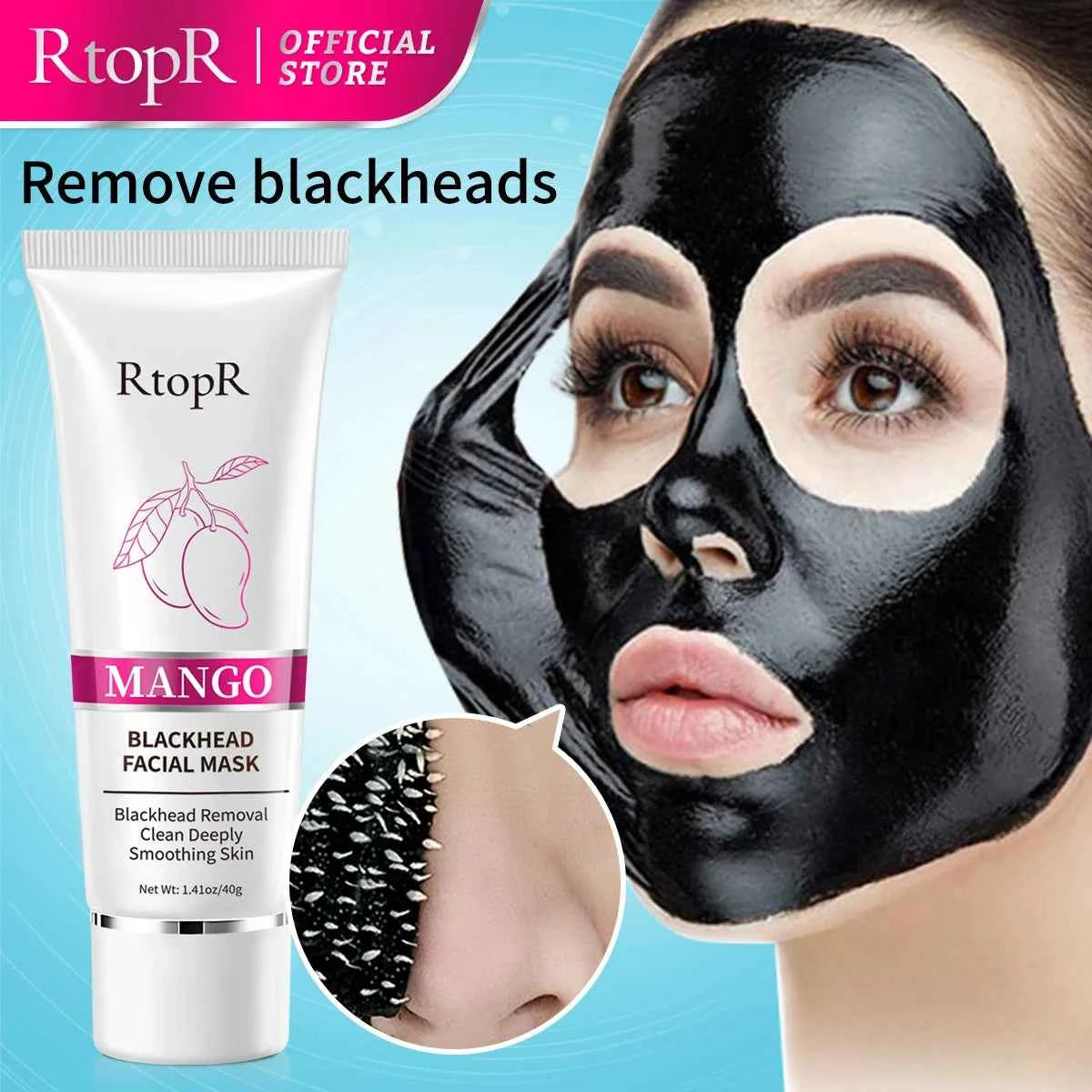 Mango Pore Cleansing Peel-Off Mask - Oil-Control, Blackhead Remover, Skin Brightening Treatment