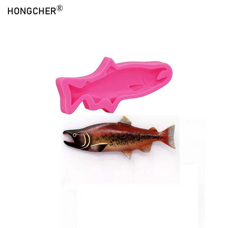 Silicone Fish Mold - Food Safe Chocolate Candy Fondant Ice Mold Flexible Soap Candle Wax Resin Polymer Clay Mold,Fish Mold The jack market .AU The jack market .AU Fishing Gear $ 20 14:200006153#Pink