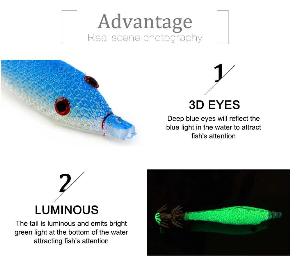 FISH KING Soft Fishing Lure Artificial Squid Hook Jigs Octopus Cuttlefish Shrimp Bait Fishing Tackle 5 Color The jack market .AU The jack market .AU Fishing Gear $ 24 14:200002984#004