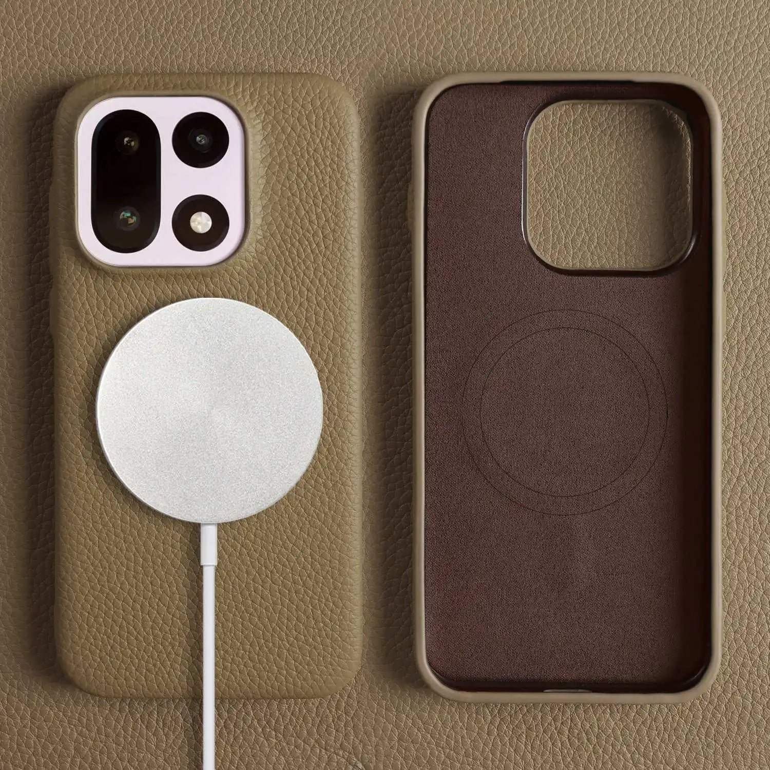 For Oneplus 15 Case 13R 12 10R 8Pro 7T 9R 7TPro Case Luxury Genuine Leather Cases For Magsafe Oneplus Phone Cover Magnetic Coque