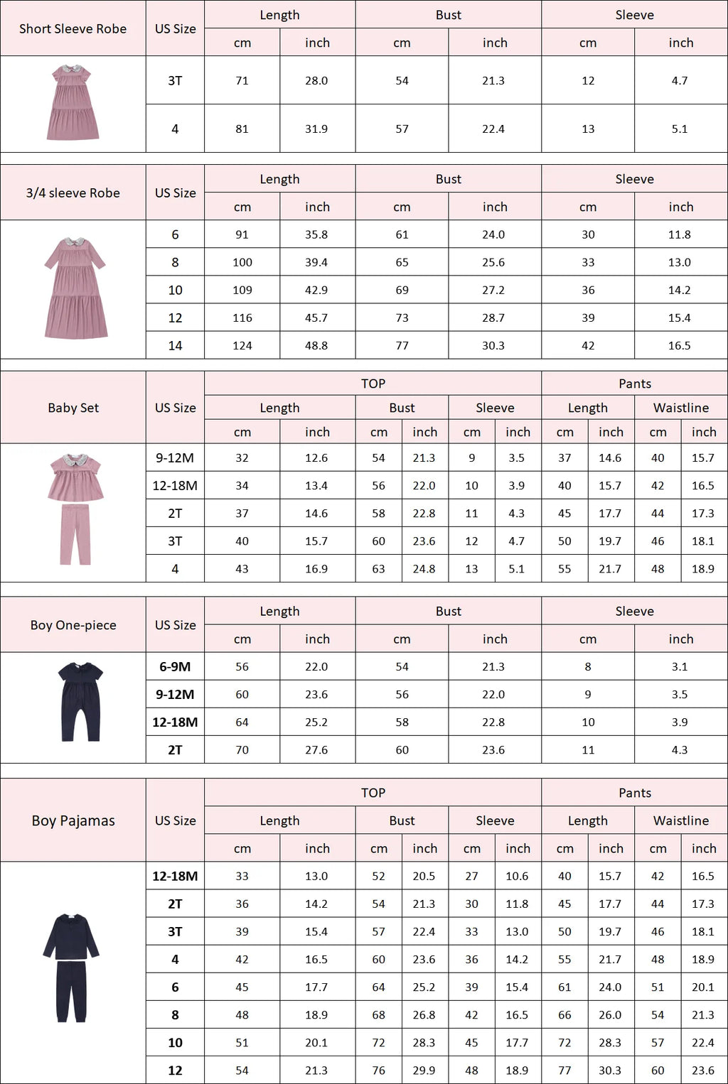 AS Robe Girls' Floral Collar Dress - Cute Matching Baby Set for Sisters