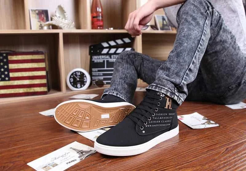 2025 Spring New Korean Edition Men's Shoes High Top Board Shoes Retro Casual Lace Up Men's Fashion High Top Snow Casual Shoes The jack market .AU The jack market .AU Step Up Your Style: Trendy Shoes for Every Occasion! $ 86 14:1254#khaki;200000124:100010483