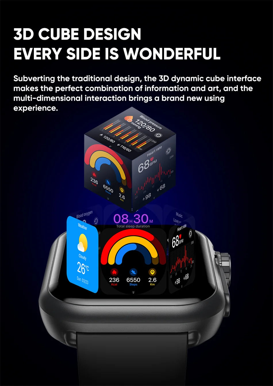 Ultra K62 1000mAh Battery AMOLED Smart Watch Heart Rate Men 100+Sport HD Bluetooth Call IP67Waterproof Women SmartWatch 2026 New