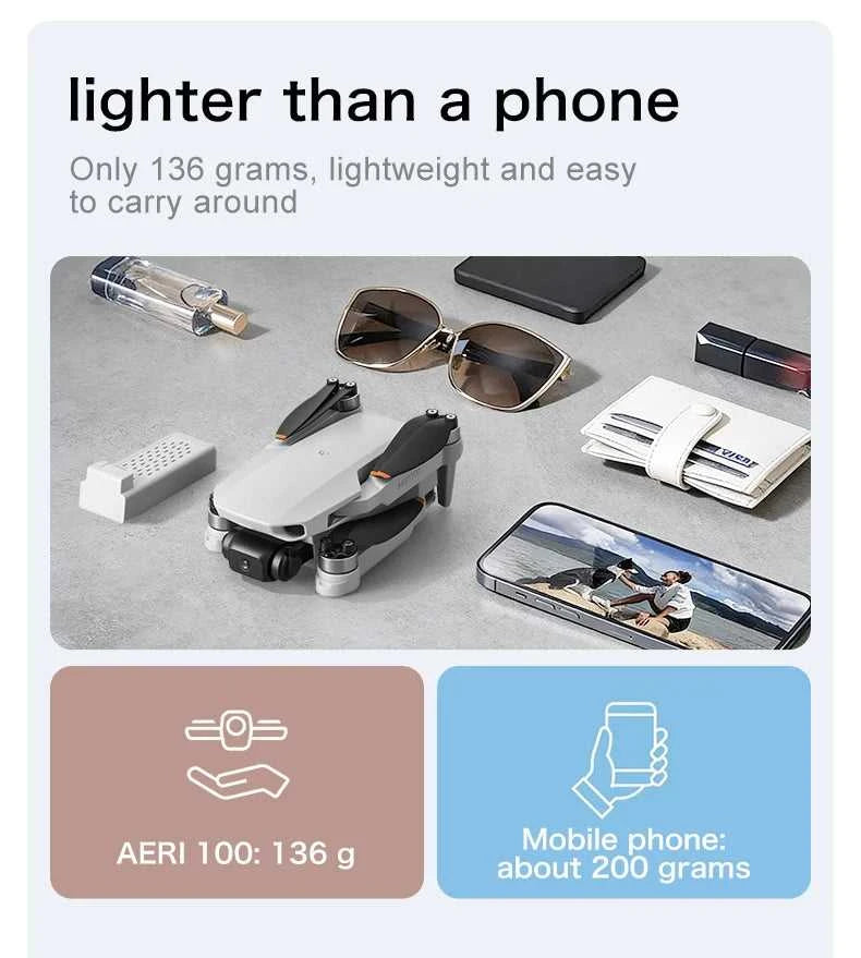 Mini Dronеs Aeri100 8K Professional with Camera Flight Accessories FPV Brushless GPS Return Real Time Travel Flying Gift Toy Boy The jack market .AU The jack market .AU Drones $ 110 14:29#VR-Aeri100 Ultra FLY