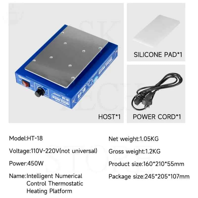IntelliHeat Digital Heating Table - Quick & Stable Temperature Control for Flat & Curved LCD/OLED Screen Repairs