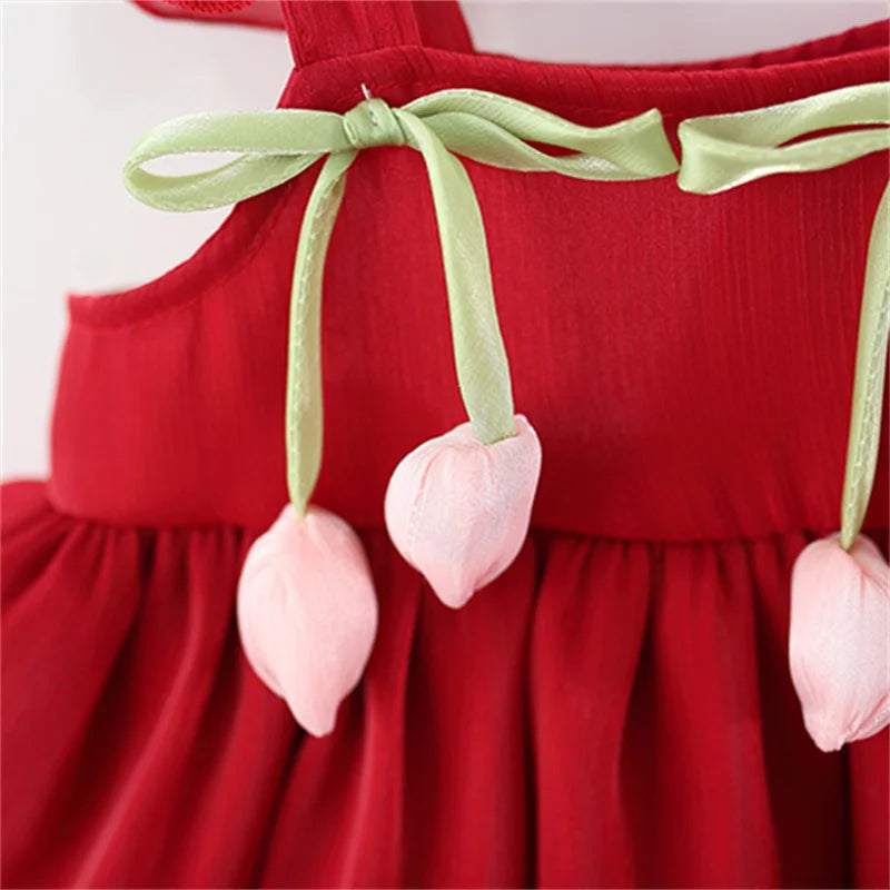 0-3 Y Fashion Summer Baby Girls Sleeveless Dress Children Birthday Party Evening Dresses Kid Wedding Fairy Costume Toddlers Wear