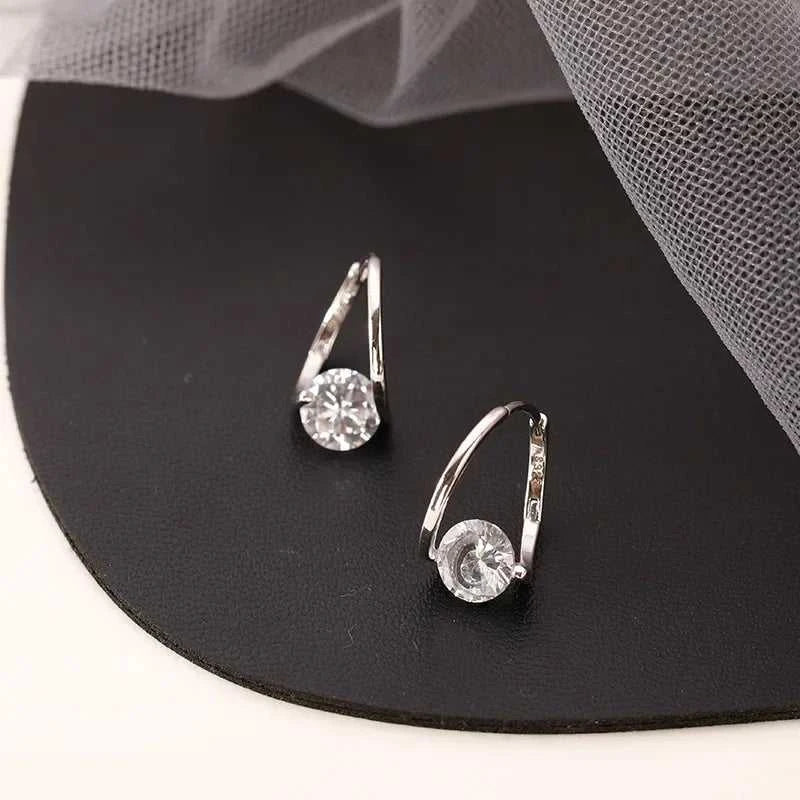 925 Sterling Silver Zircon Hoop Earrings Simple Temperament Exquisite Hot Semale Sexy Jewelry Gift The jack market .AU The jack market .AU Jewellery & Chains $ 54 200000226:347#gold